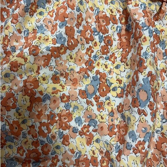 Rails Addison Peach Blue Wildflower Floral Smocked Mini Skirt Size M - Picture 2 of 4